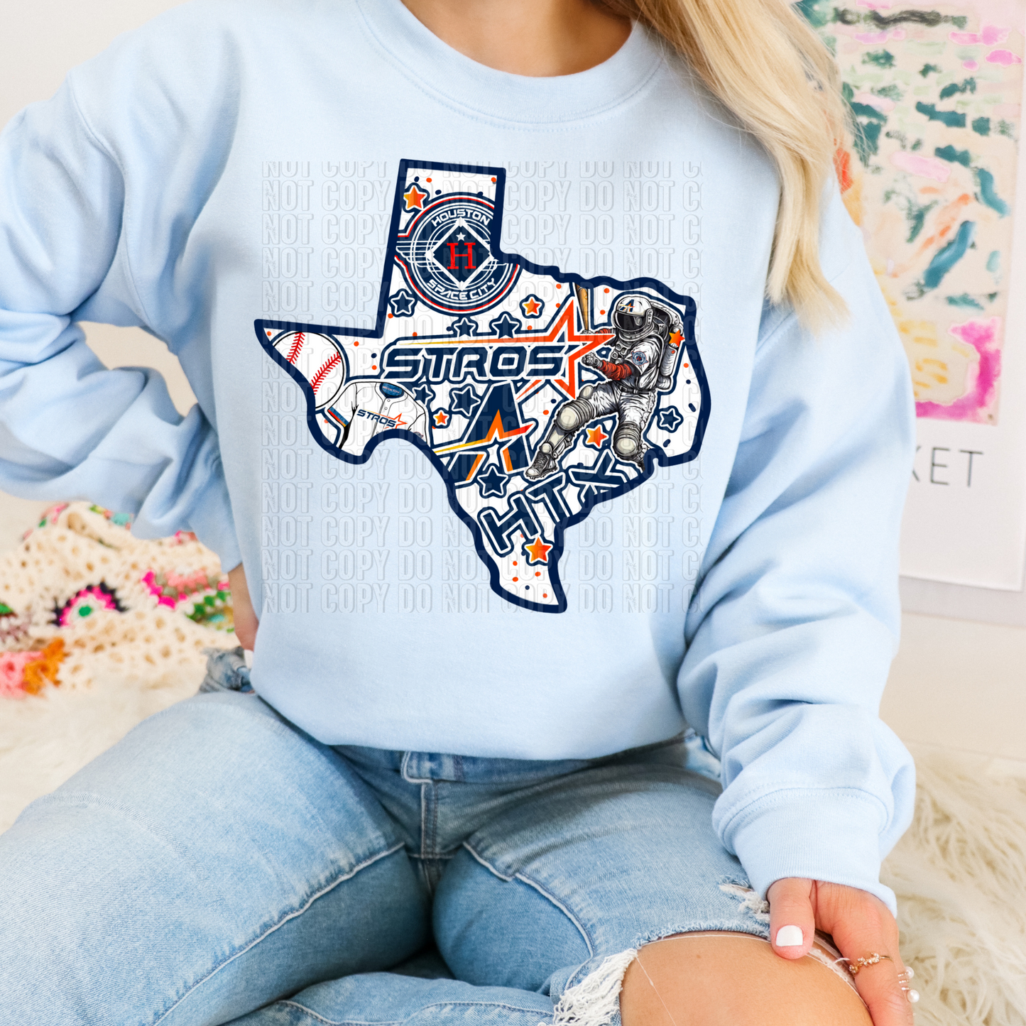 Stros State Blue & White