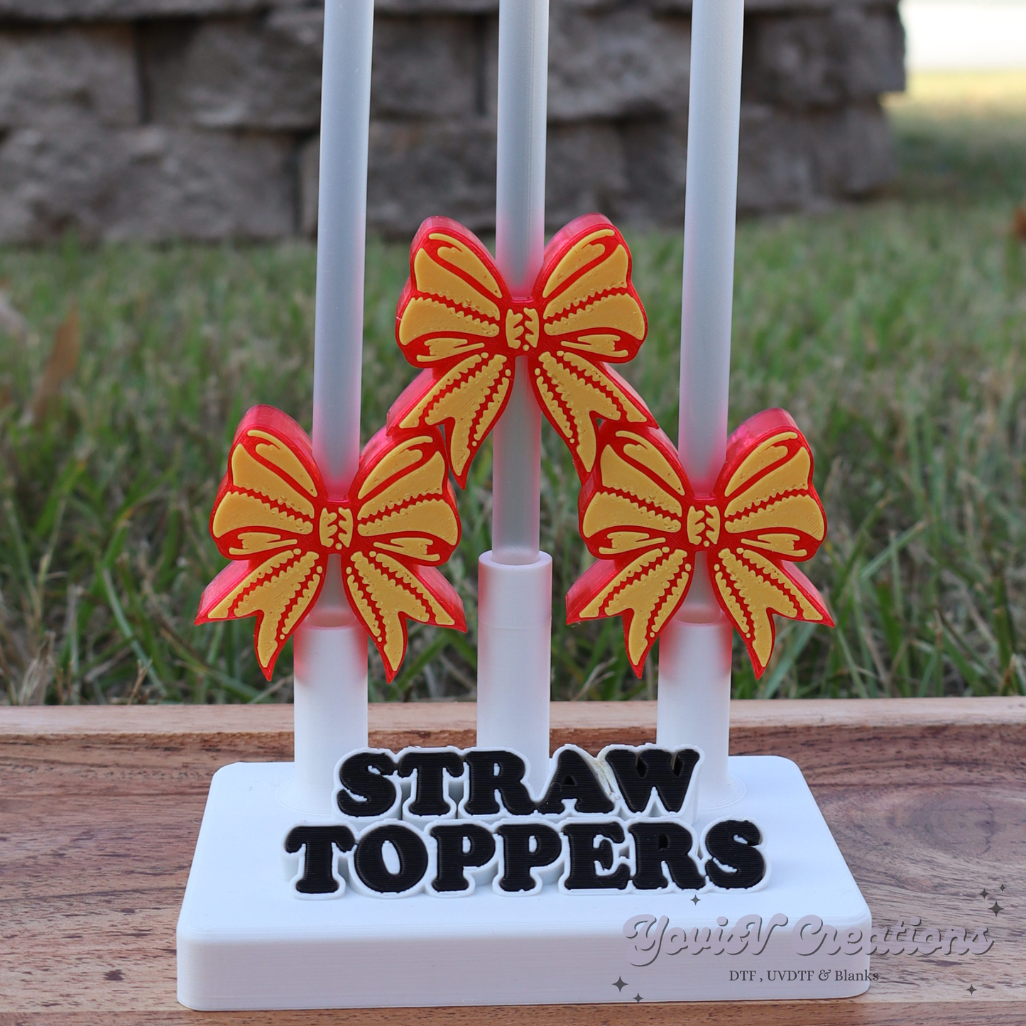 Sports Bow Straw Topper