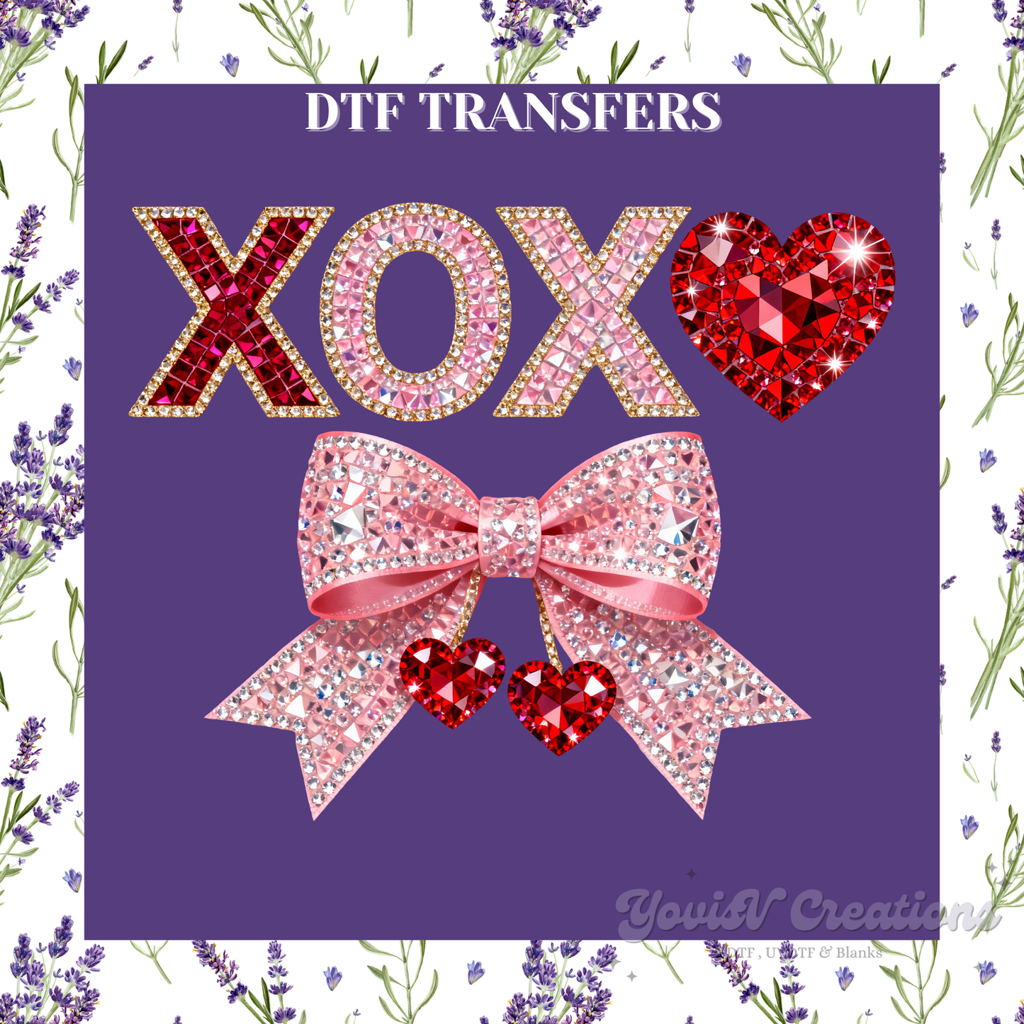 XOXO w/ Bow Rhinestones