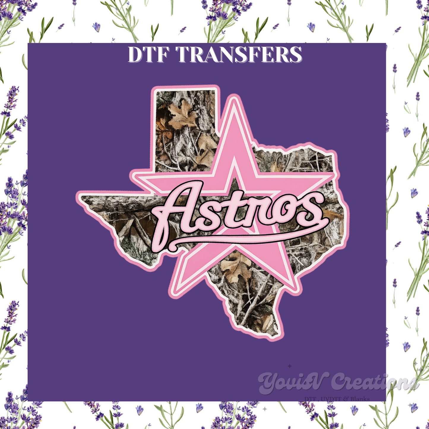 Texas Star Astros Pink