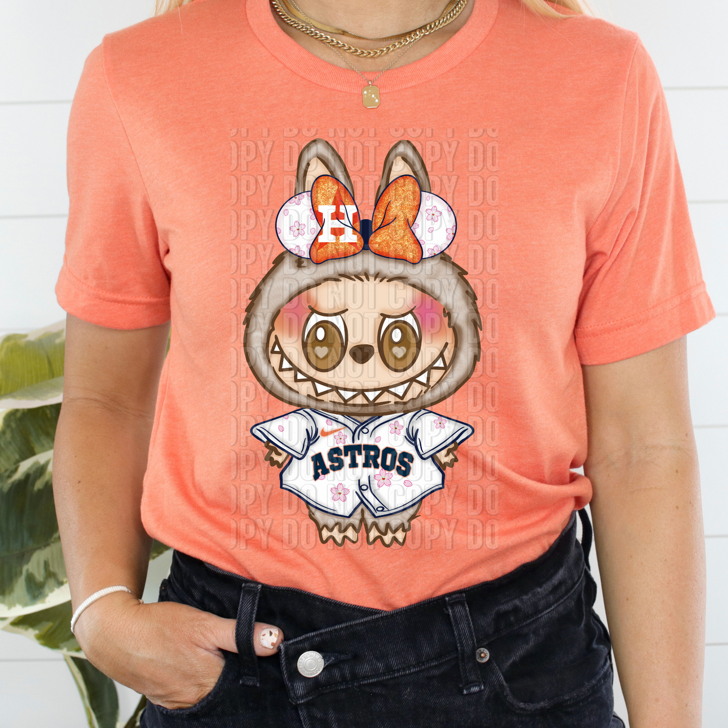 Labubu Orange Bow Astros