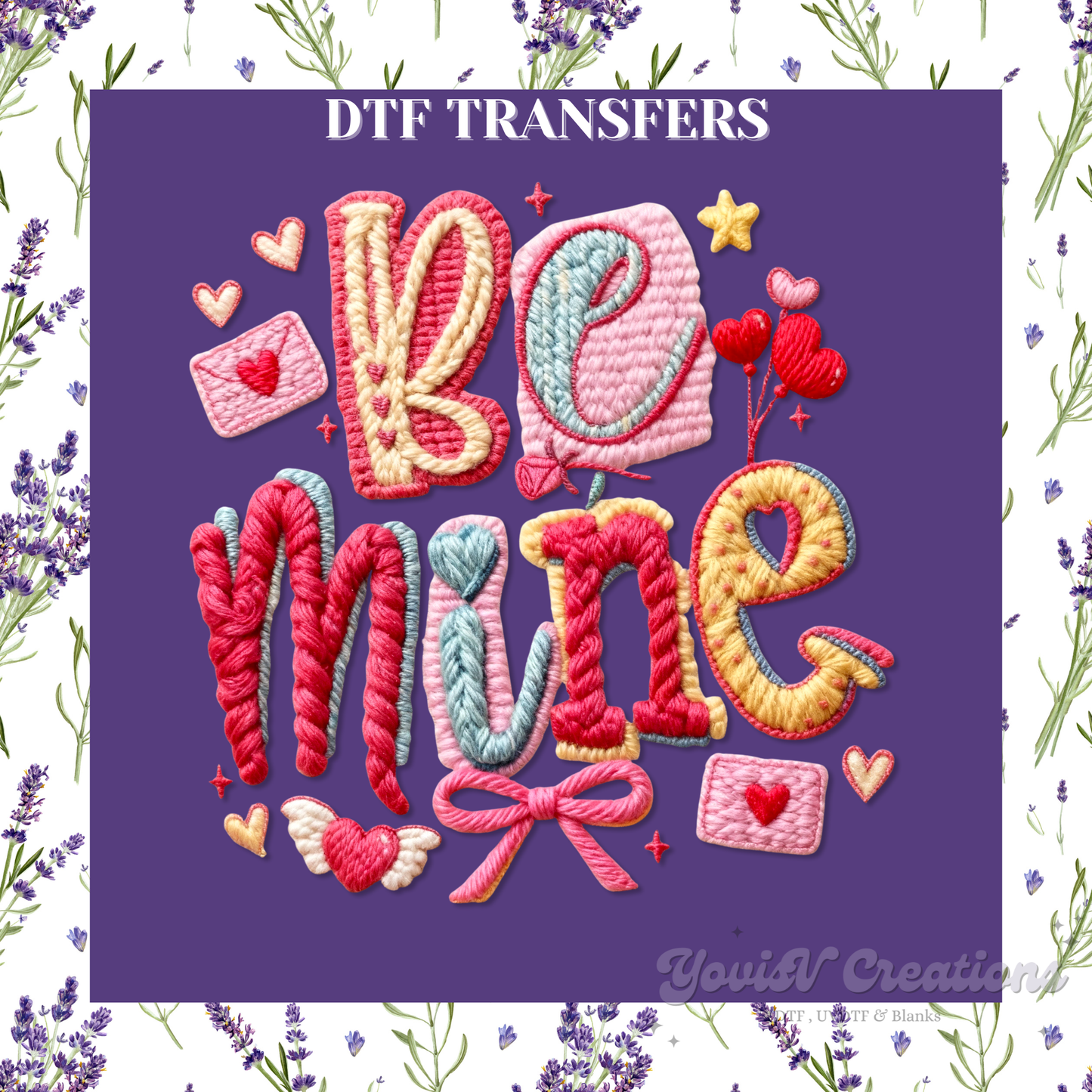 Be Mine Faux Embroidery