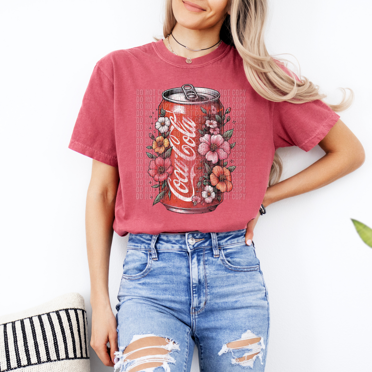 Cola with flowers