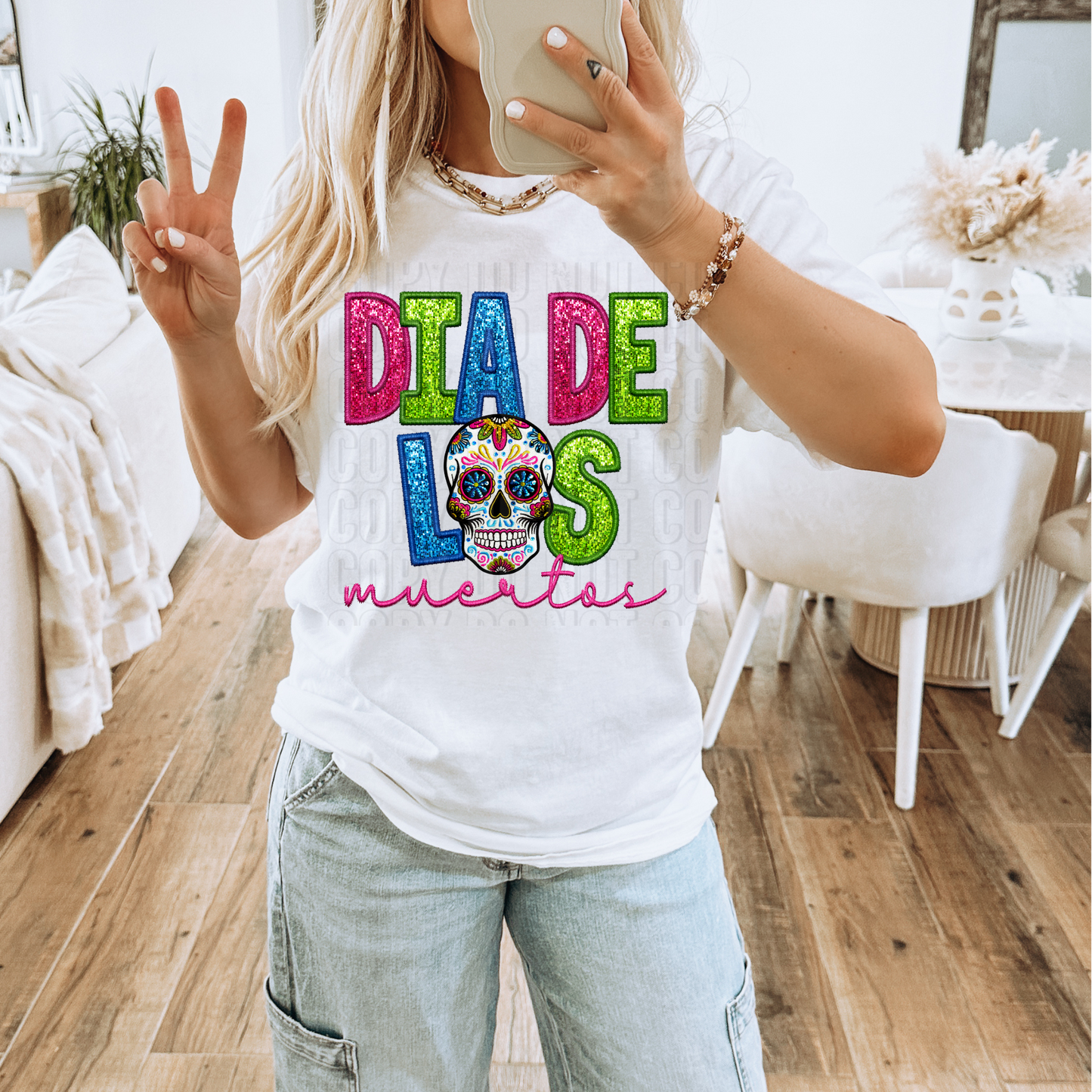 Dia de los Muertos Faux Embroidery