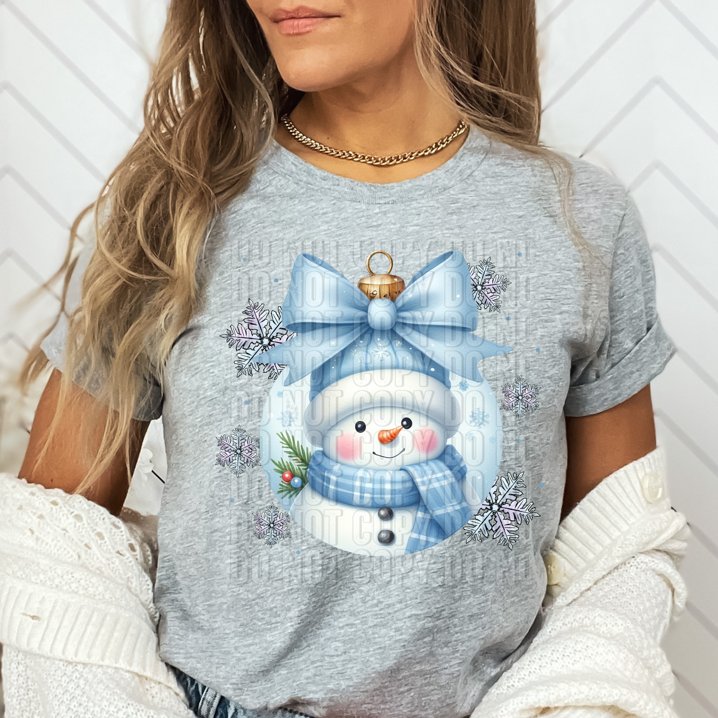 Baby Blue Snowman Ornament