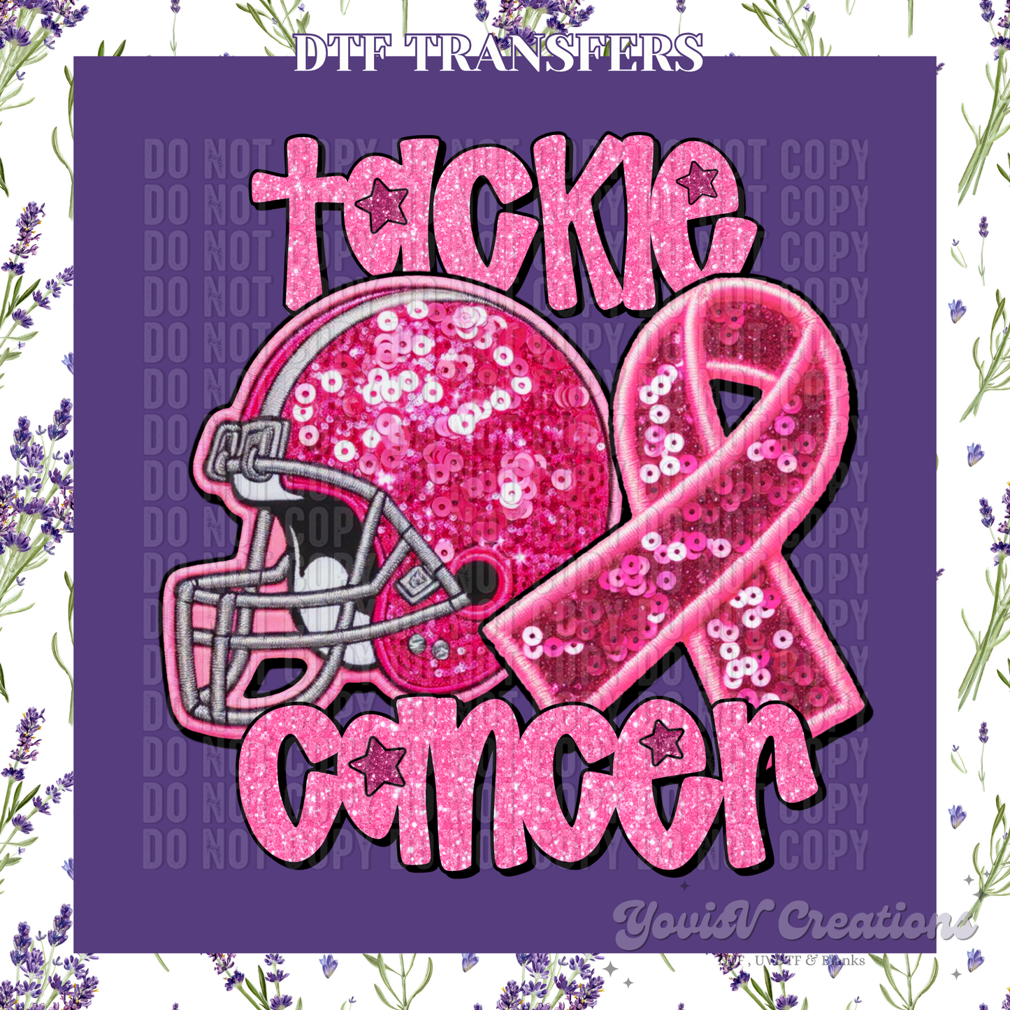 Tackle Cancer Sequins