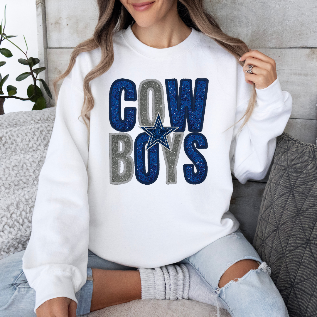 Cowboys Faux Embroider