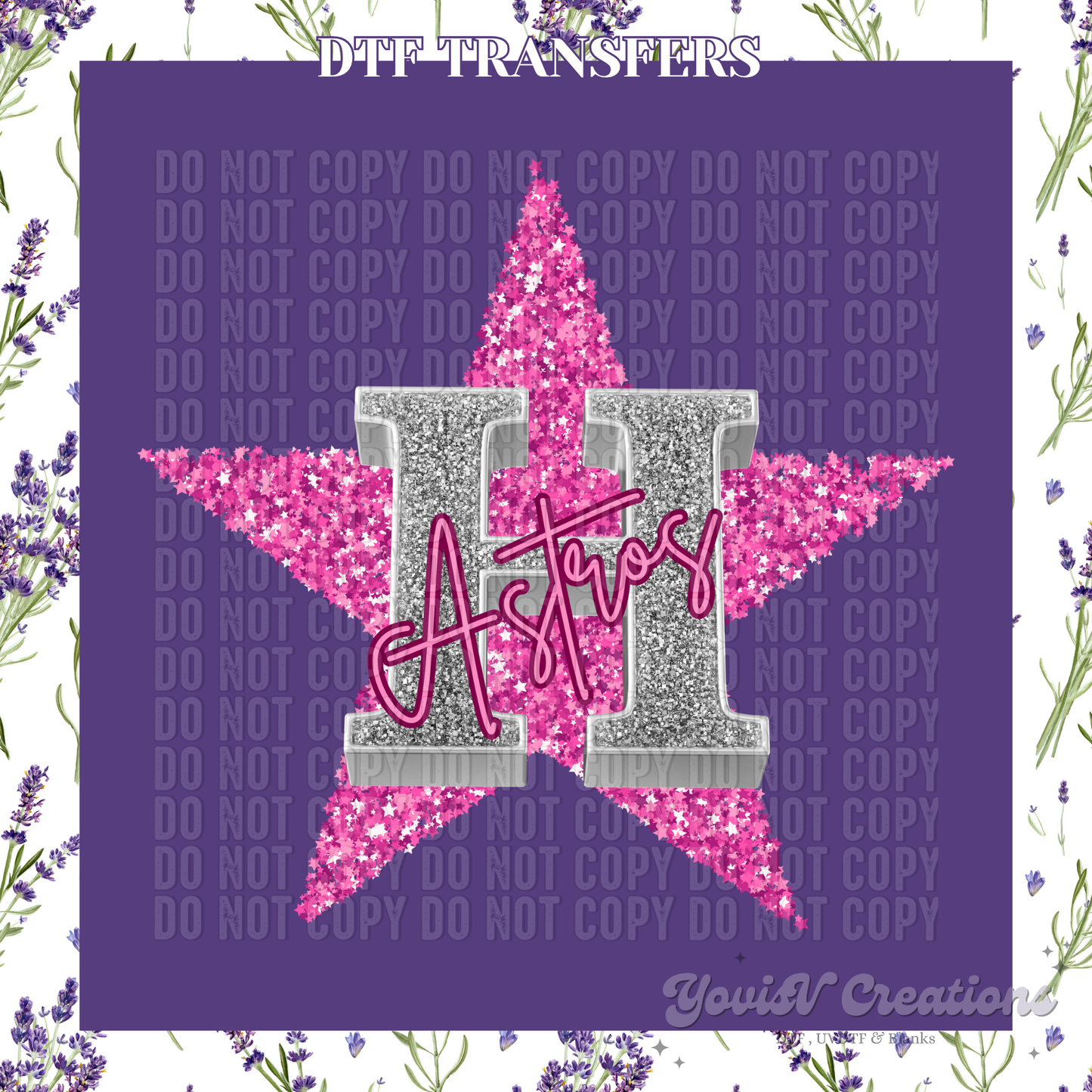 Pink and Silver Glitter Stros Star