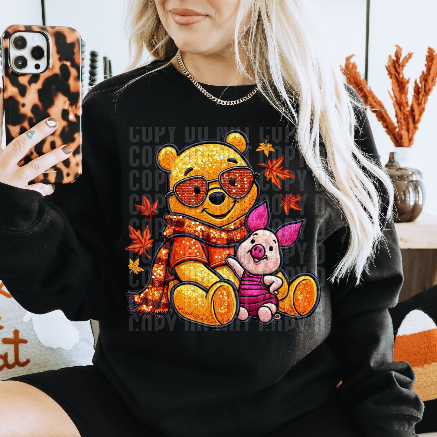 Yellow Bear Falling Leaves