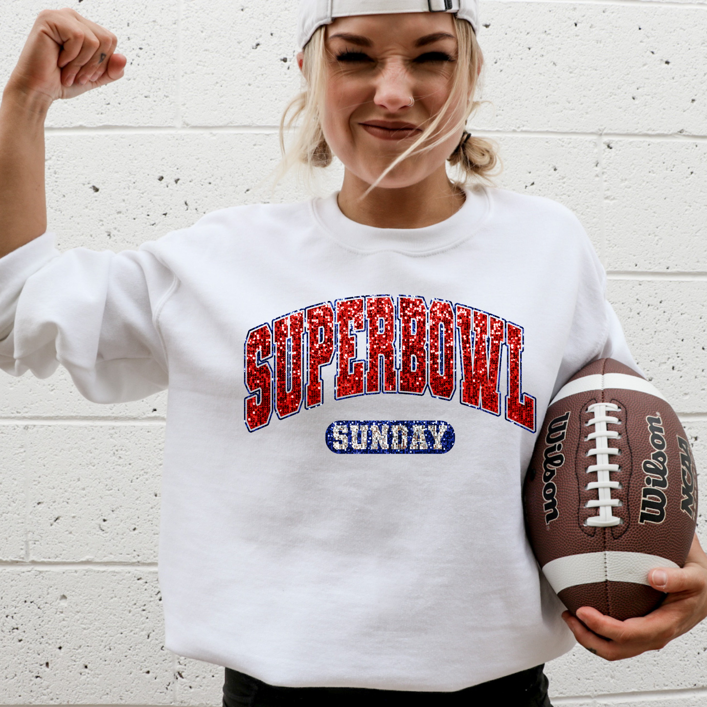 Superbowl Sunday Faux Glitter