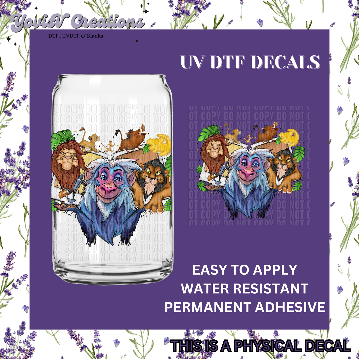 UV DTF DECAL 5 (4inch)