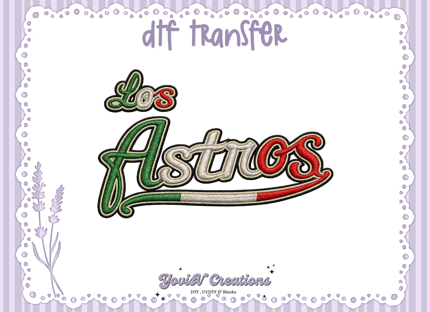 Los Astros Faux Embroidery