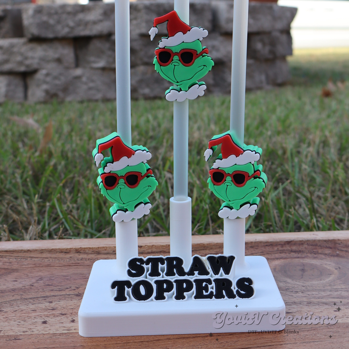Green Guy Straw Topper