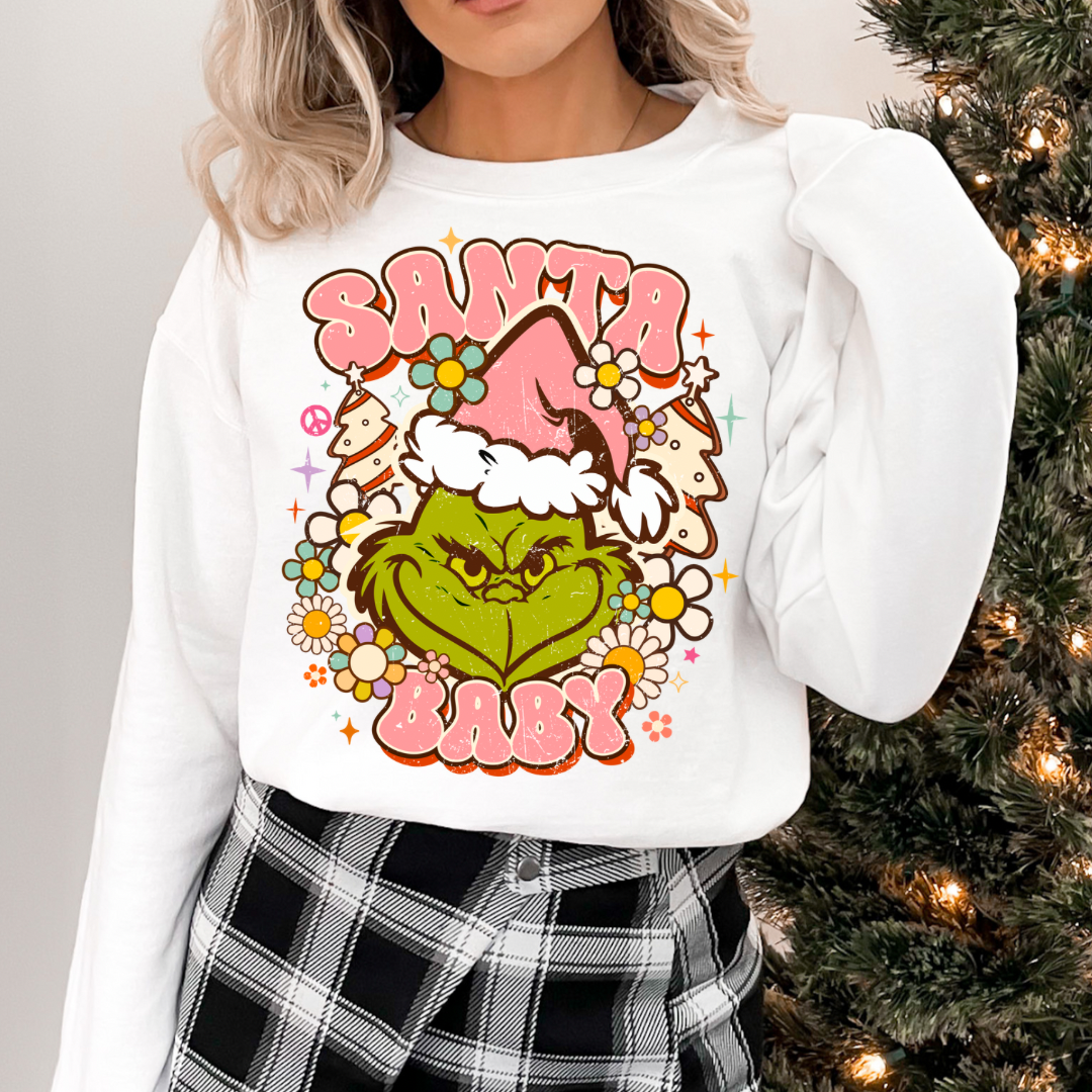 Mean Santa Baby - Distressed