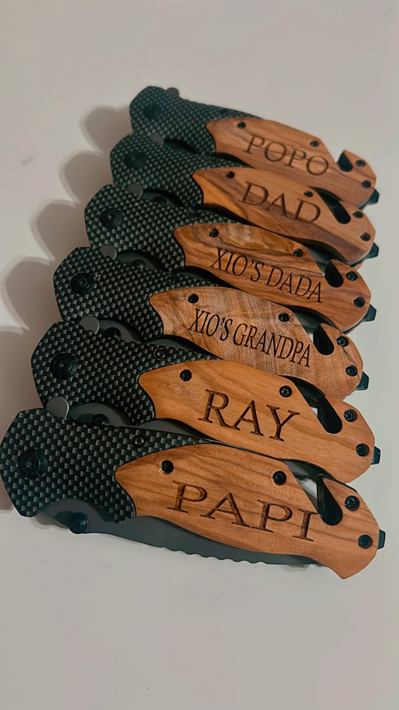 Personalized Engraved Wood Handle Pocket Knife