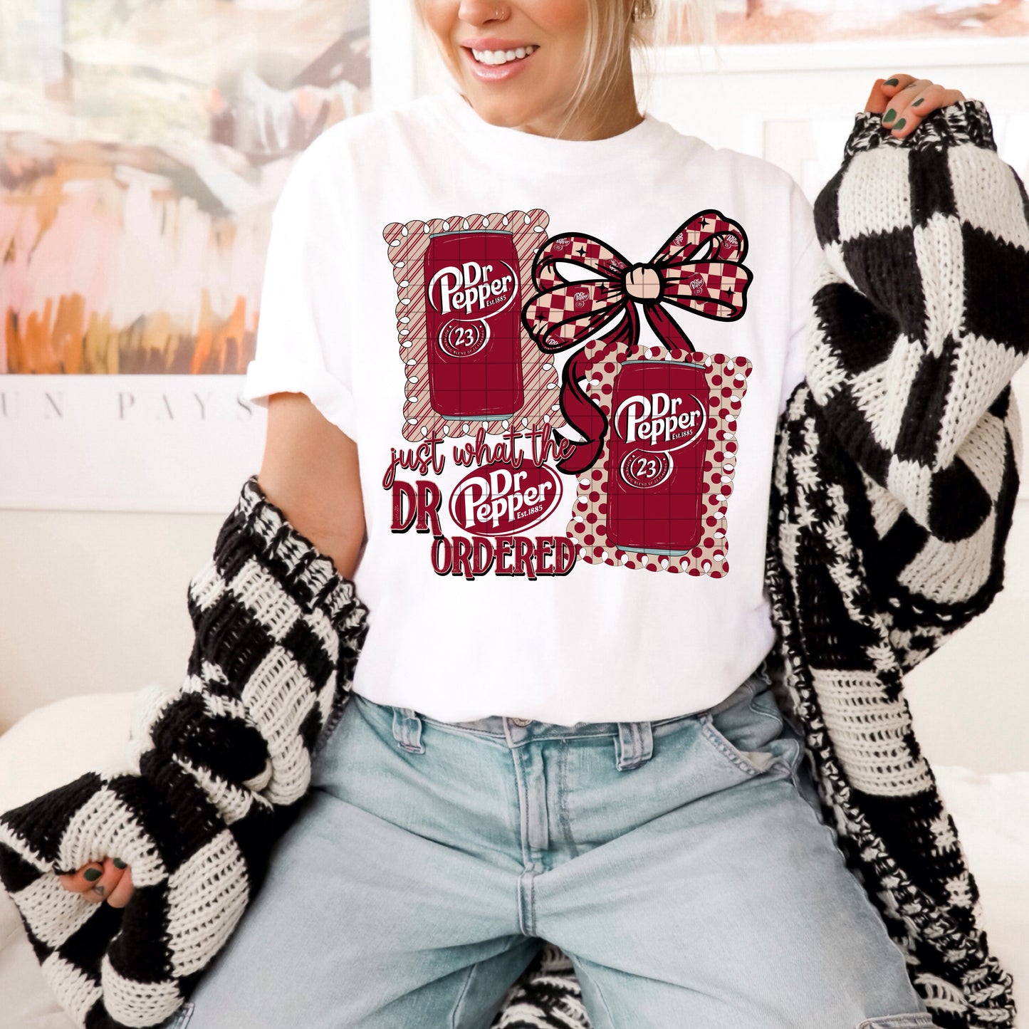 Burgundy Soda Bow Aesthetic