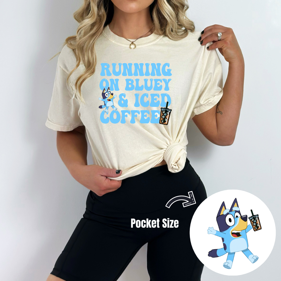Running on Bluey & Iced Coffee in Blue