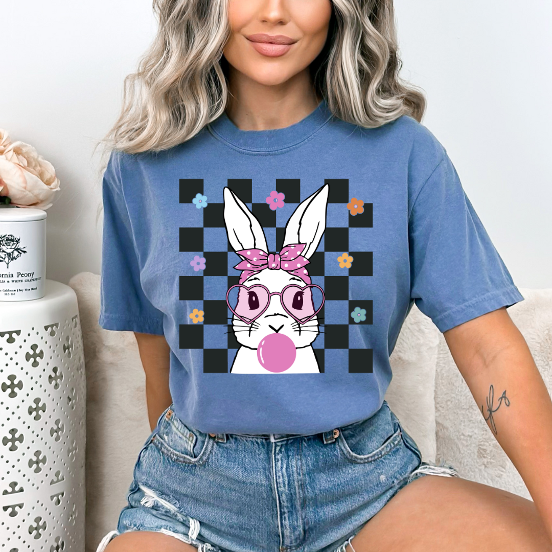Checker White Bunny
