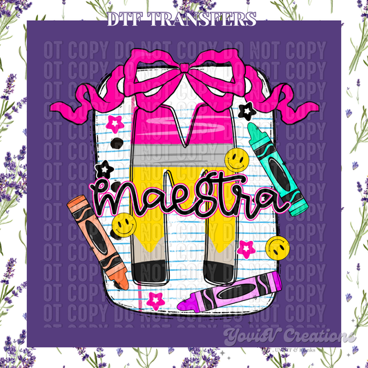 Maestra Bow and Crayons
