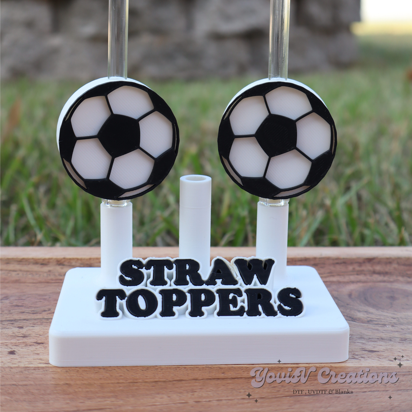 Soccer Ball Straw Topper
