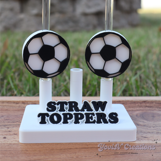 Soccer Ball Straw Topper