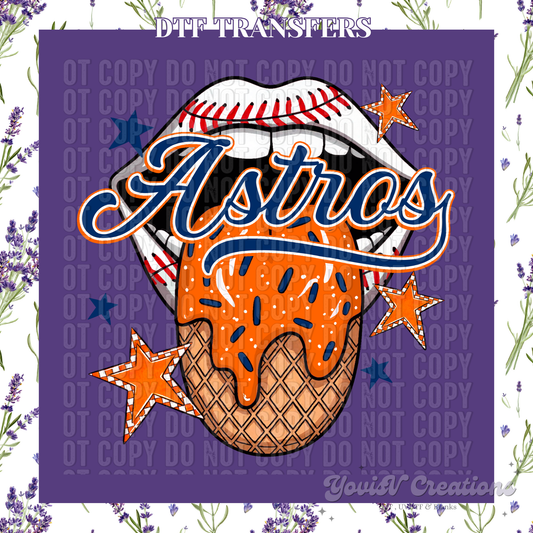 Astros Tongue Ice Cream