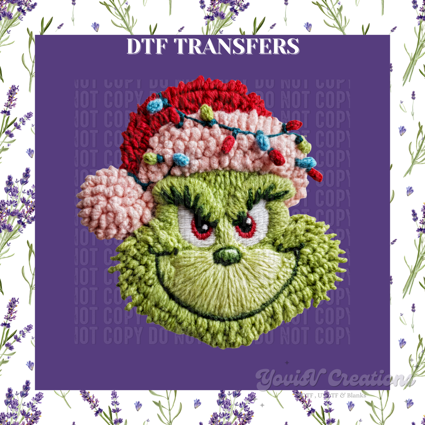 Mean One Faux Embroidery