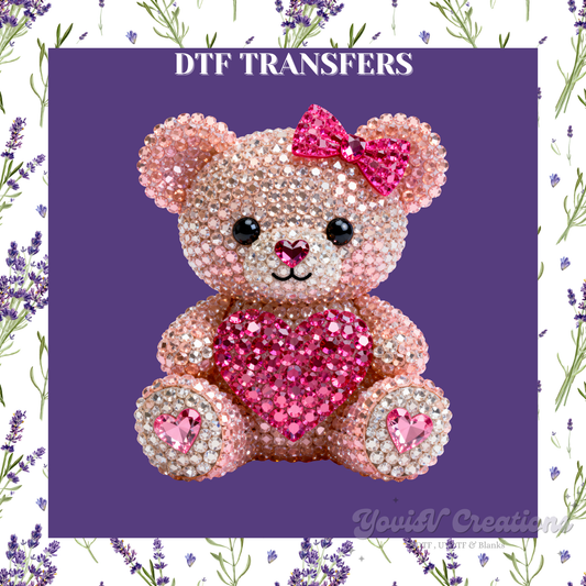 Pink Teddy Rhinestones