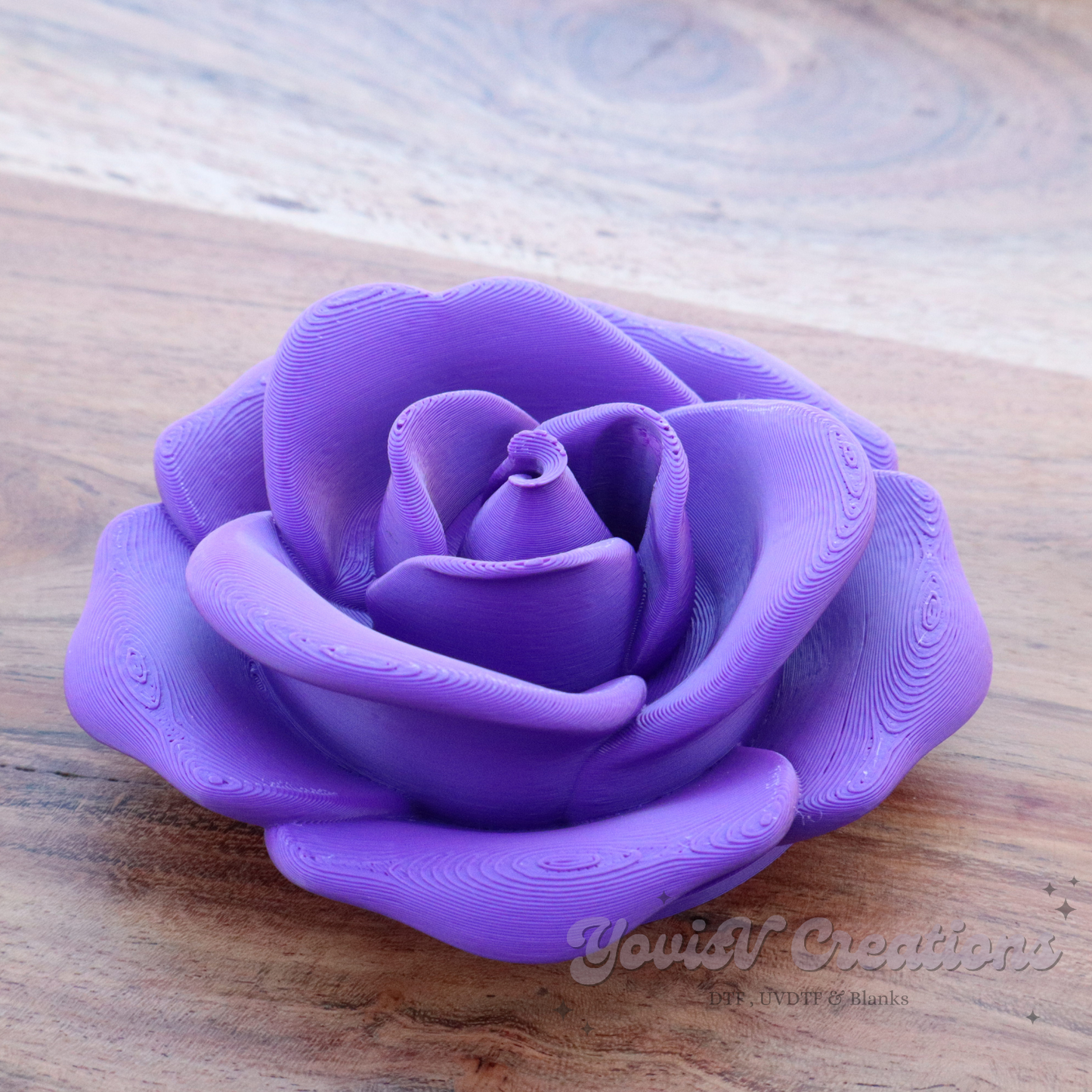 Rose Libby Topper | Bamboo Glass Lid | Cup Flower Top