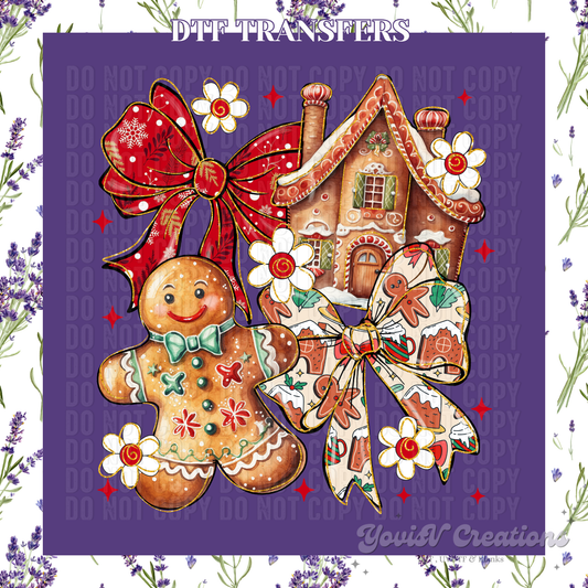 Gingerbread House and bows