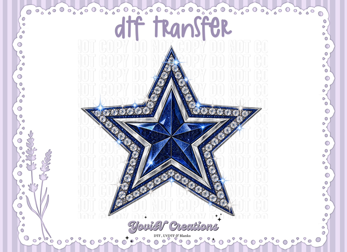 Dallas Blue Bling Star