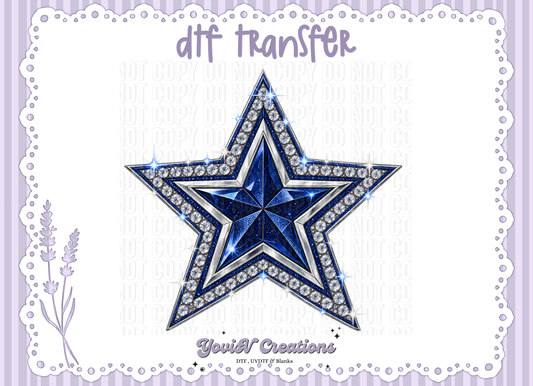 Dallas Blue Bling Star