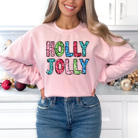 Holly Jolly Faux Glitter