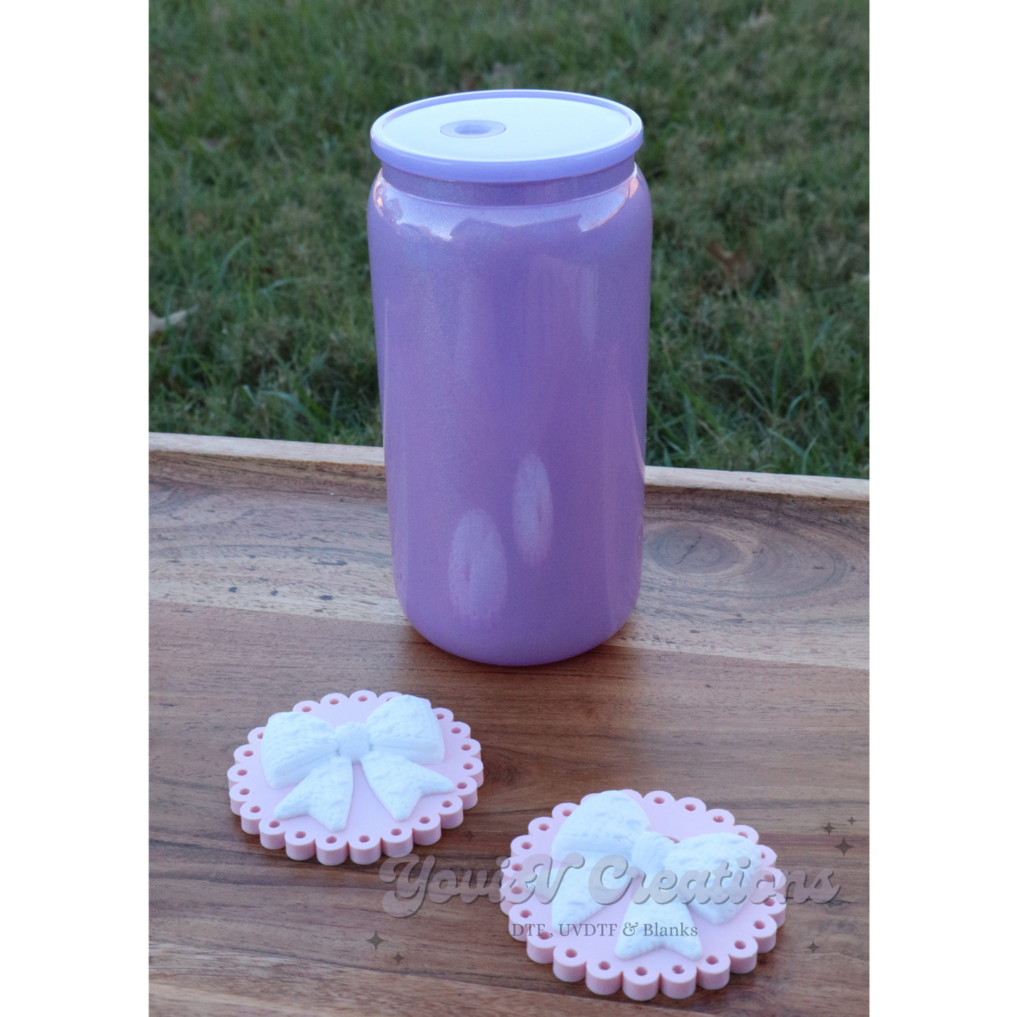 Cute Bow Libby Cup Topper | Drink Lid Decoration