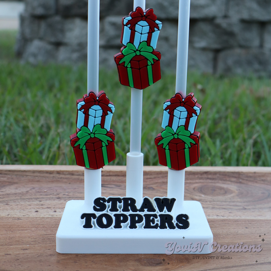 Stacked Presents Straw Stoppers