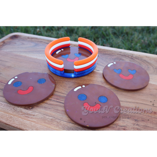 Payaso Candy Face Coasters — 3D Printed