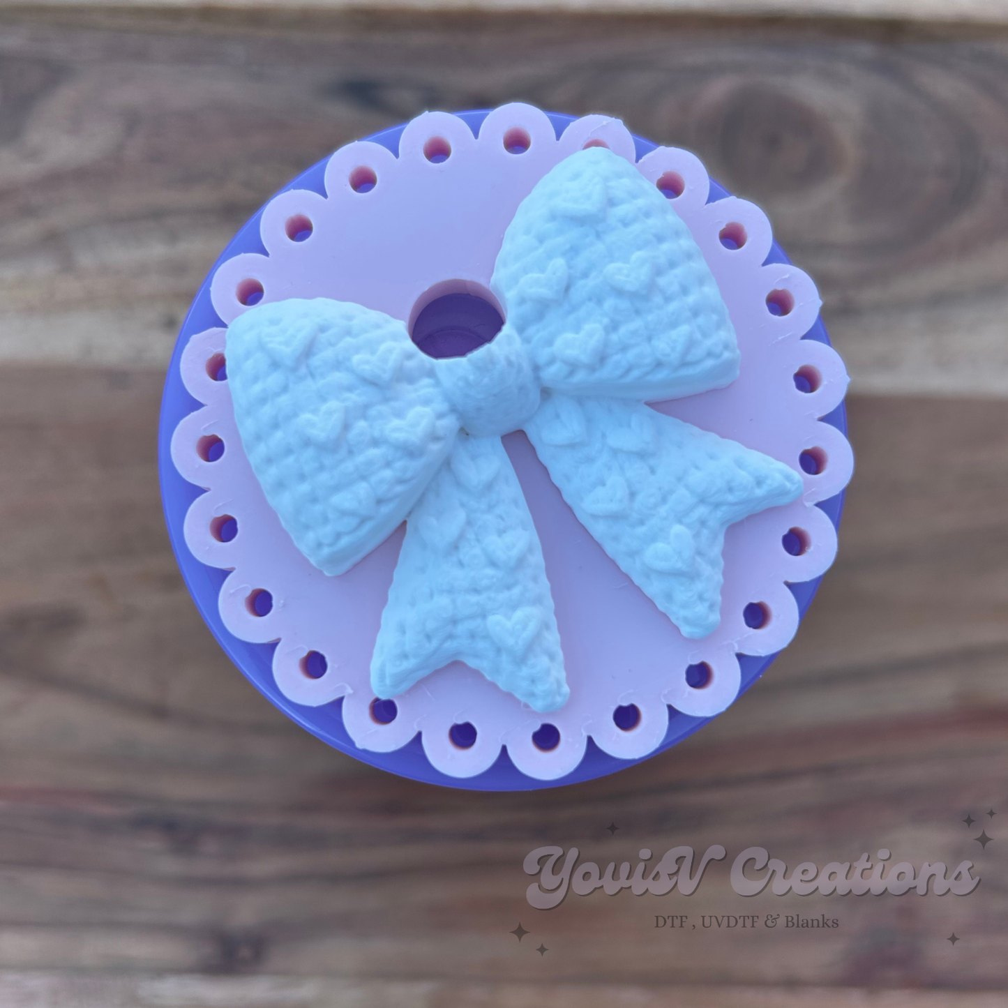 Cute Bow Libby Cup Topper | Drink Lid Decoration