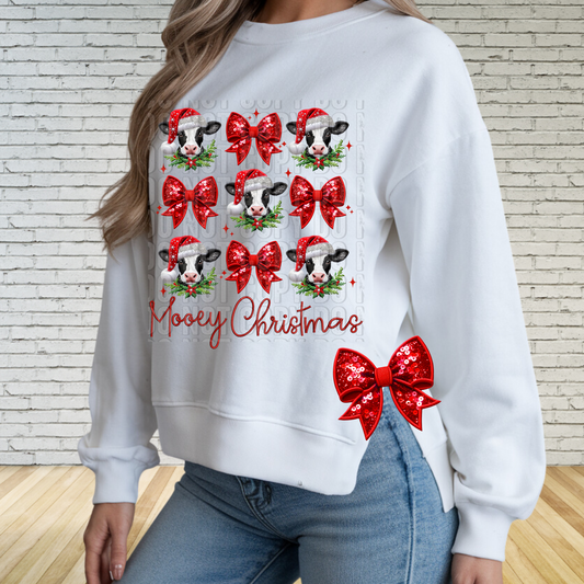 Merry Christmas Bow and Cows