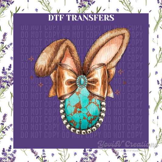 Bunny Ears with Turquoise