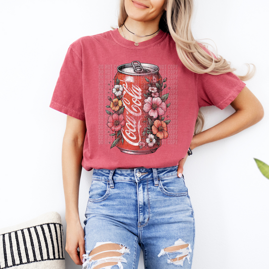 Cola  with flowers