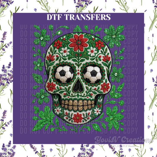 Mexican Soccer Sugar Skull