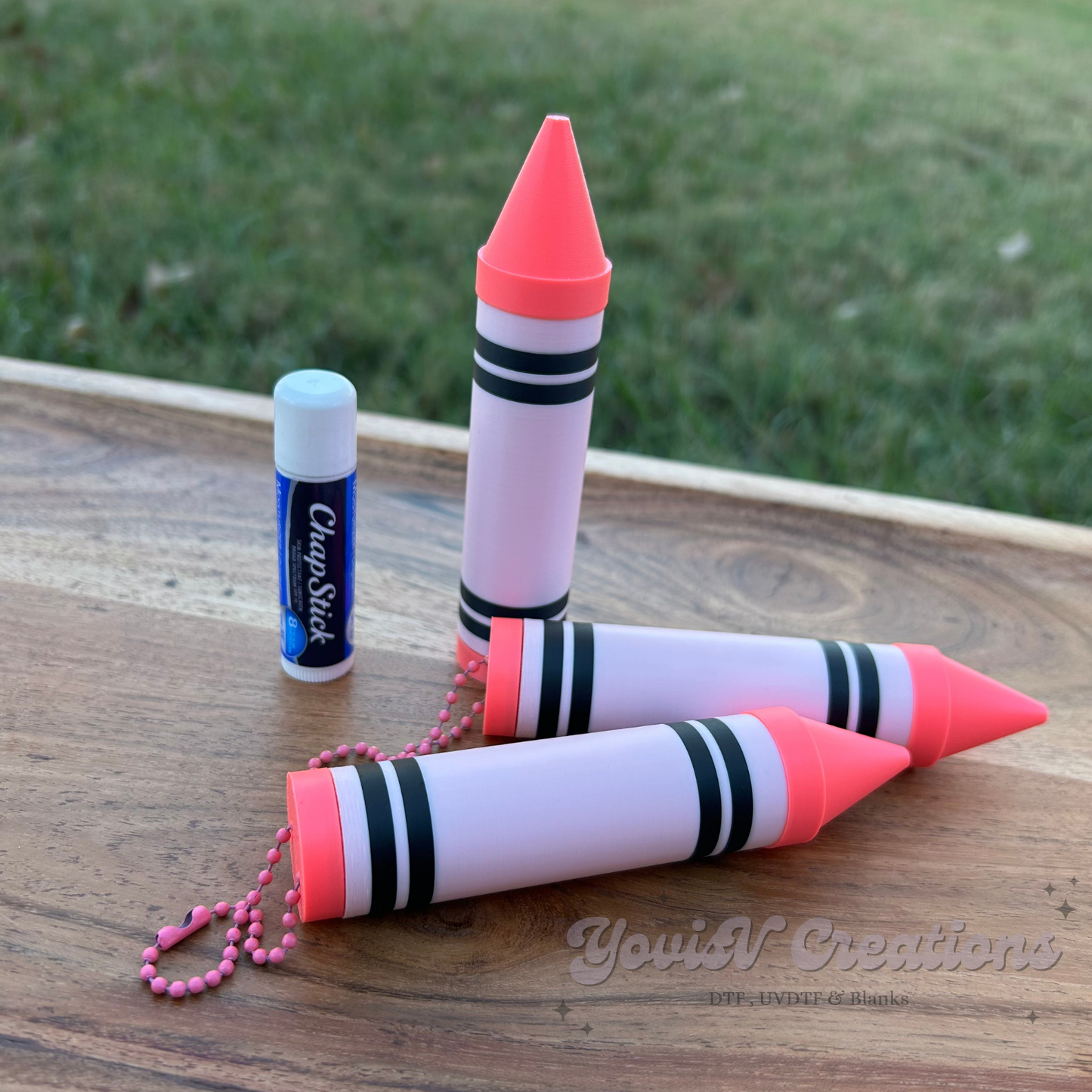 Crayon Lip Balm Case | Keychain Holder for Chapstick