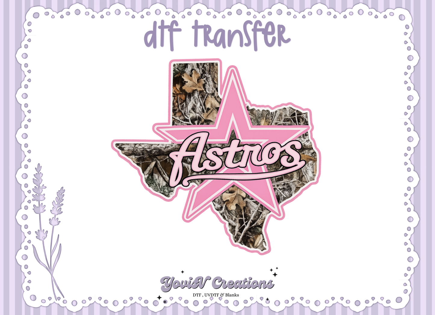 Texas Star Astros Pink