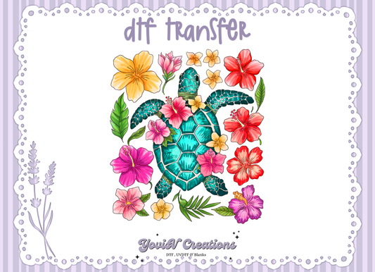 Turtle with Flowers