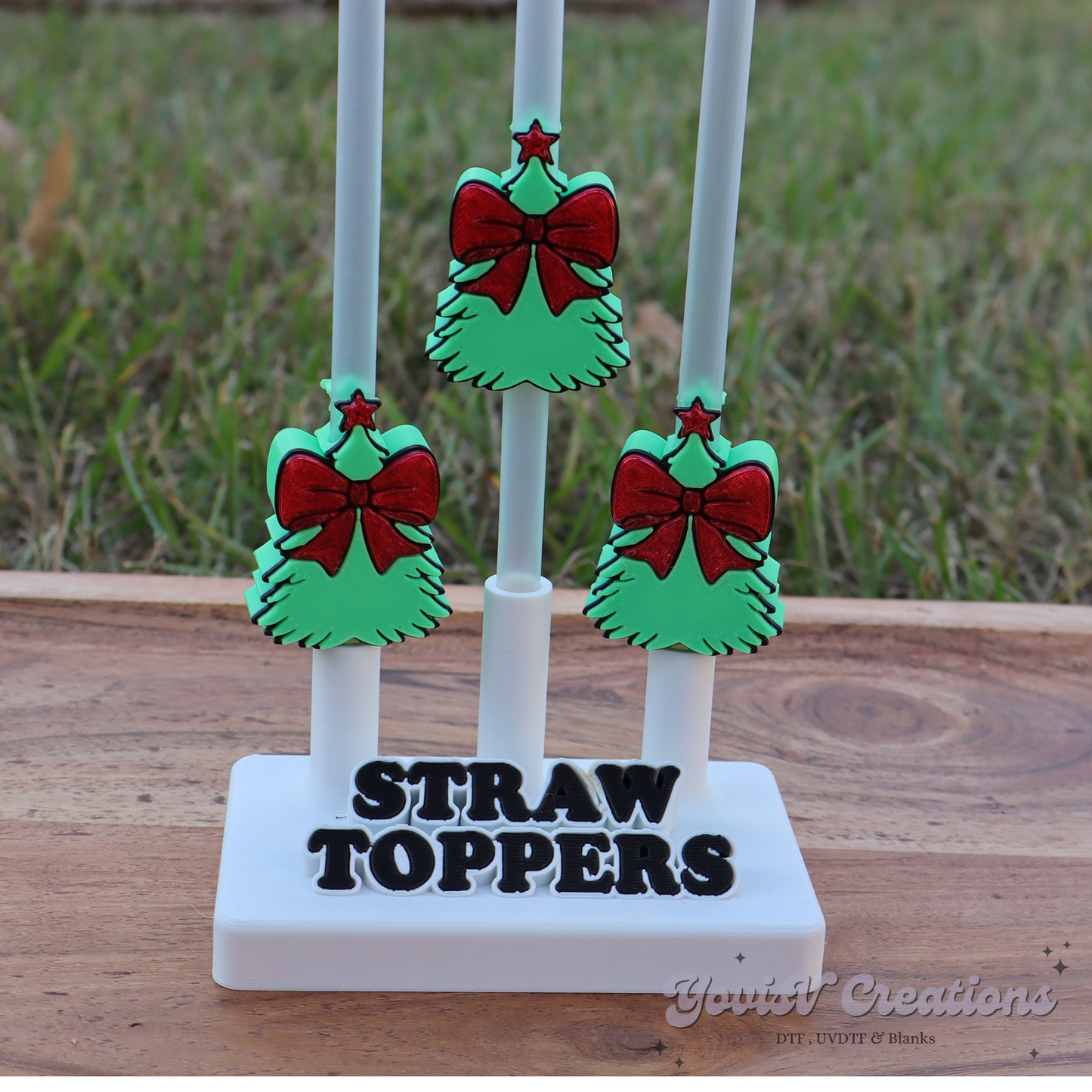 Christmas Tree Straw Topper