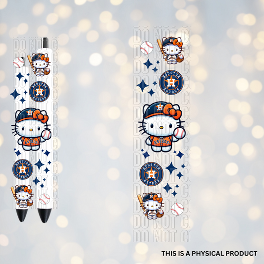 HK Astros Blue & Orange Pen Wrap