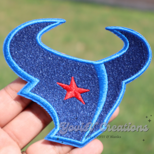 Blue and Red Bull Patch