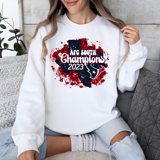 AFC South Champipns 2023 Faux Glitter