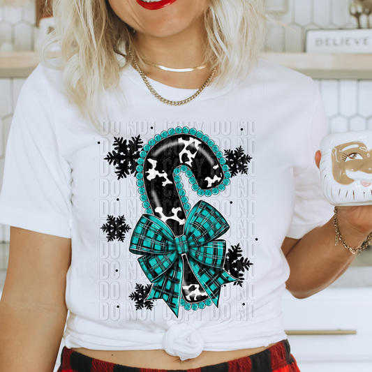 Candy Cane Cow Print