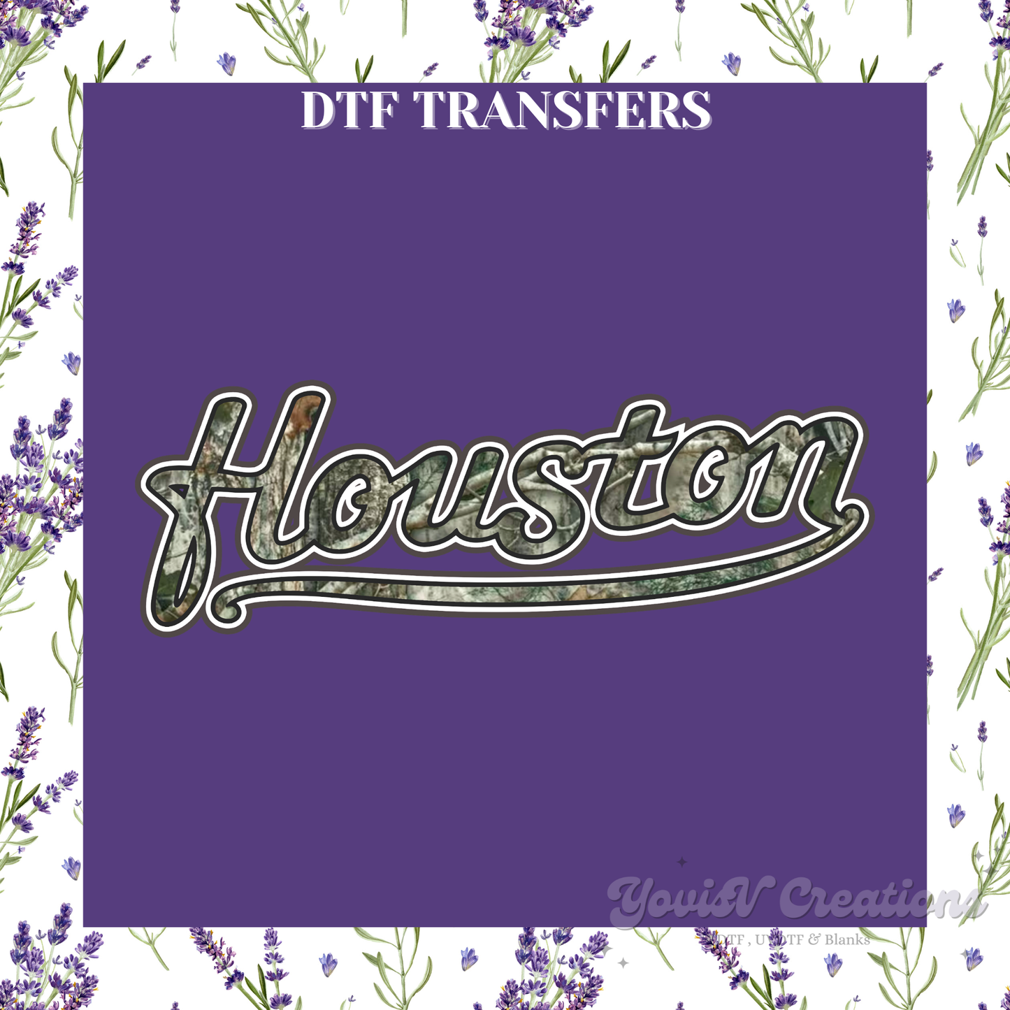 Houston Camo with White Outline